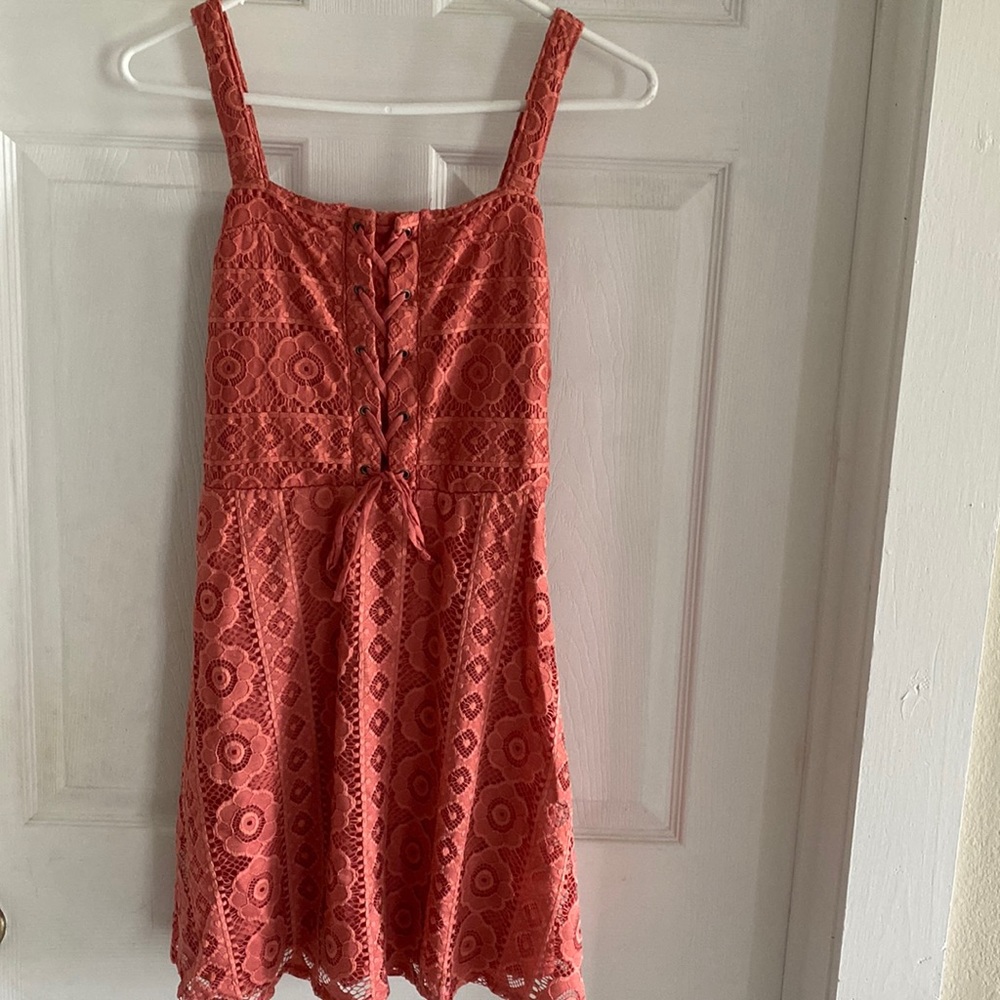 Pink Aeropostale lace floral dress